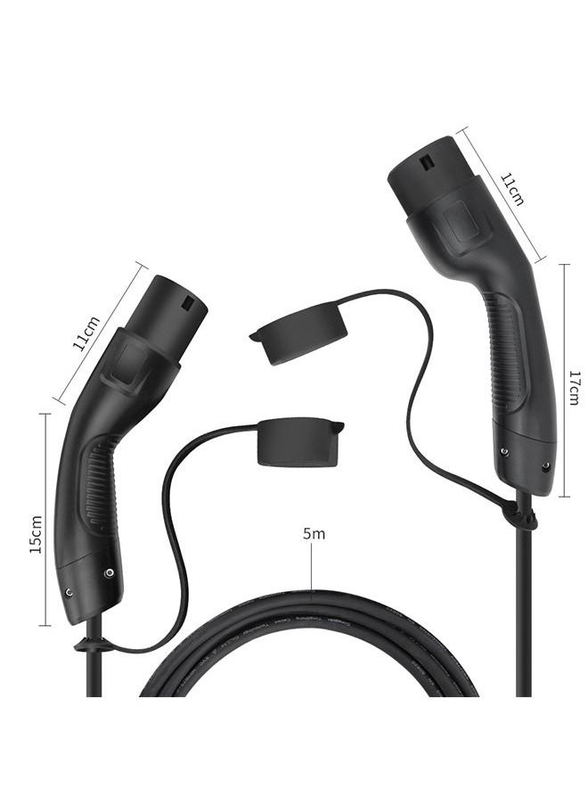 Generic - EVSUN EV Car Charger Charging Cable 1 Phase or 3 Phase Electric Vehicle 16A-32A Type 2 Female to Male IEC 62196 Plug Length 5M - Image 1