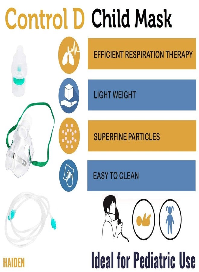 Control D Pediatric Child Mask Kit with Air Tube, Medicine Chamber for Nebulizer - Image 3