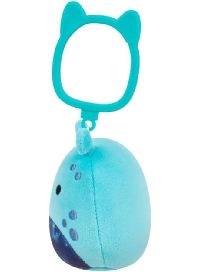 squishmallows Clip-On the Teal Alien with Galaxy Belly - Garth - Image 1