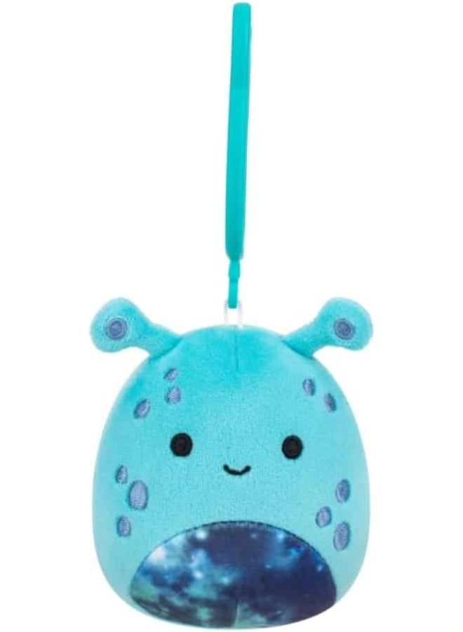 squishmallows Clip-On the Teal Alien with Galaxy Belly - Garth - Image 2