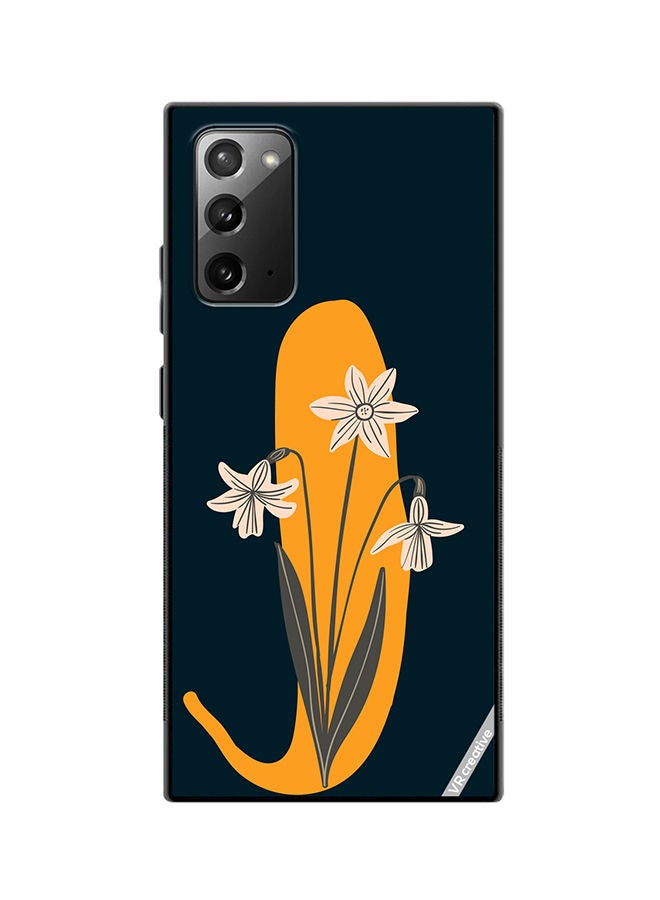 VR CREATIVE Protective Case Cover For Samsung Galaxy Note20 5G Alphabet J Design Multicolour - Image 1