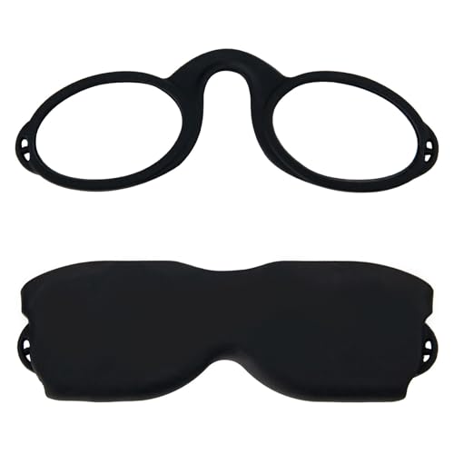 REAVEE Ultra Slim Armless Reading Glasses for Men Women, Small and Flat Readers Compact Pocket Size with Stick-on Case Holder,Black 1.5 - Image 2