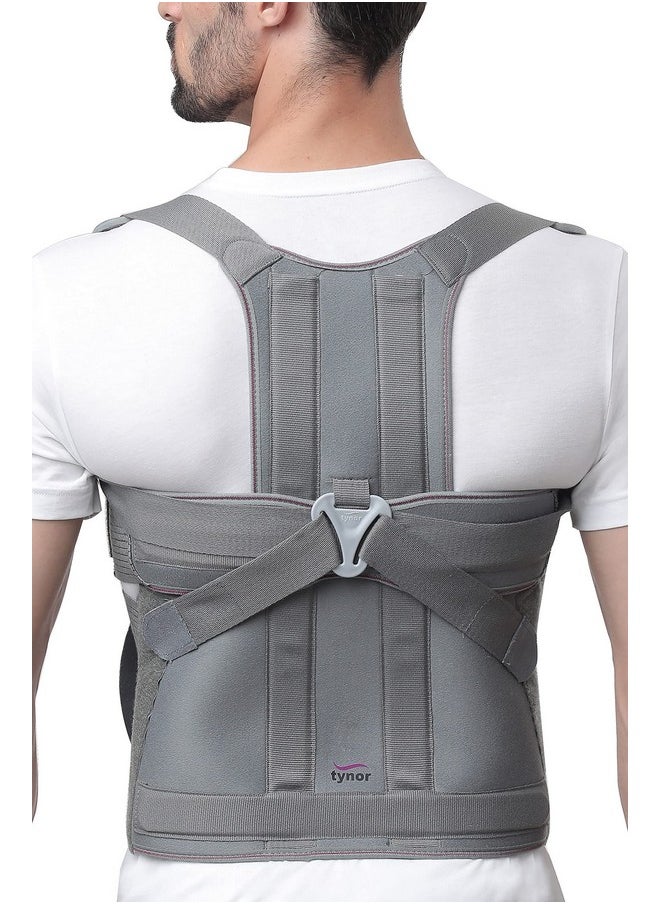 Tynor TYNOR Taylor's Brace Short, for Lower Back Pain Relief & Posture Correction | Short Brace for Daily Comfort for Men & Women | Tailbone Back Posture Corrector, Universal Size (Grey, 1 Unit)  - Image 1