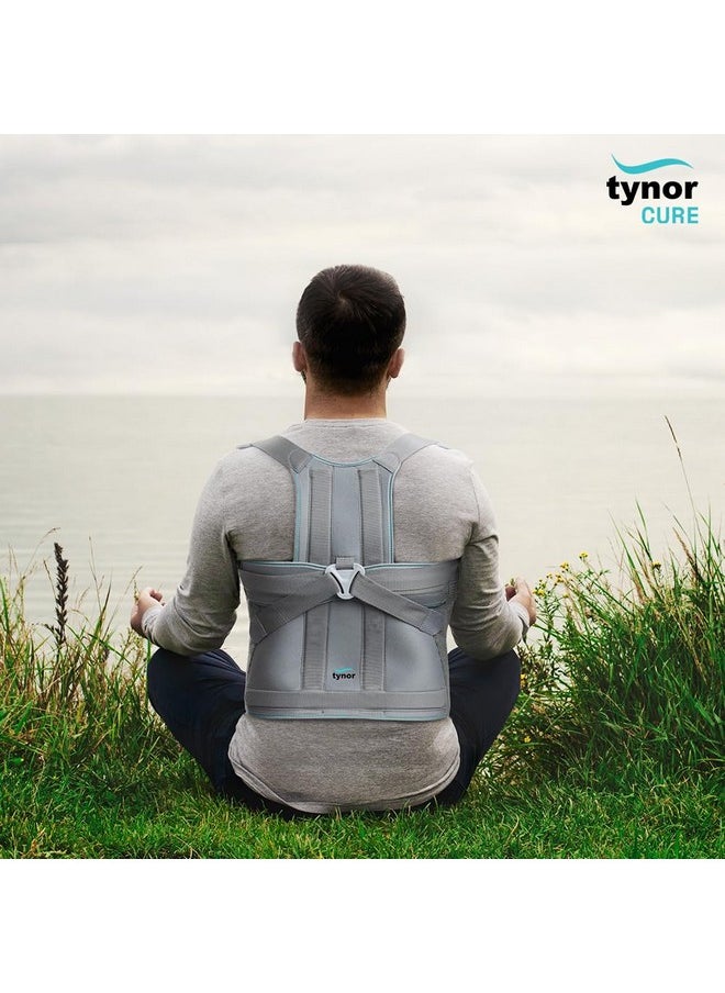 Tynor TYNOR Taylor's Brace Short, for Lower Back Pain Relief & Posture Correction | Short Brace for Daily Comfort for Men & Women | Tailbone Back Posture Corrector, Universal Size (Grey, 1 Unit)  - Image 4