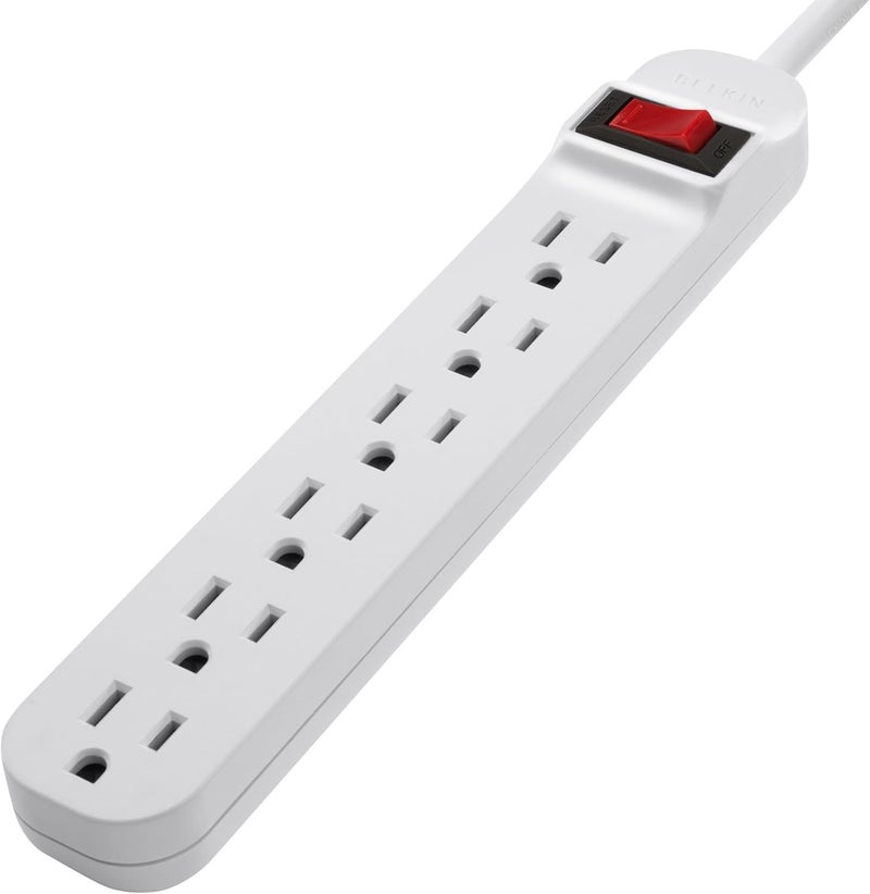 belkin Belkin 6Outlet Power Strip With 3ft Cord White  - Image 2