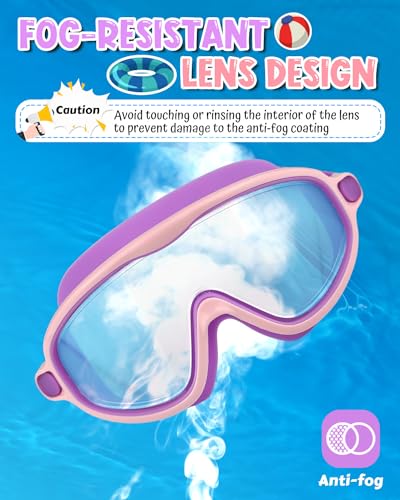 Rantizon Kids Swim Goggles 2 Pack, Wide View Swimming Goggles for Child 3-15, Anti Fog&UV No Leaking Goggles for Boys Girls - Image 4