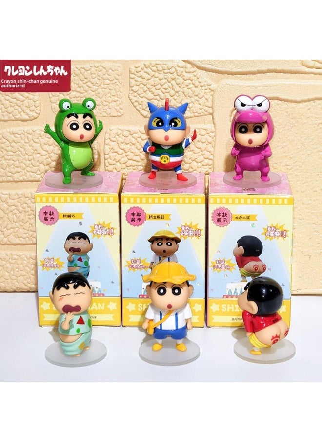Generic - 2025 Genuine Crayon Small Sauce Metamorphosis Series Dynamic Superman Car Center Console Car Ornaments-Color:Crayon Shin-chan-Pajamas [192 Pieces In A Box] - Image 1