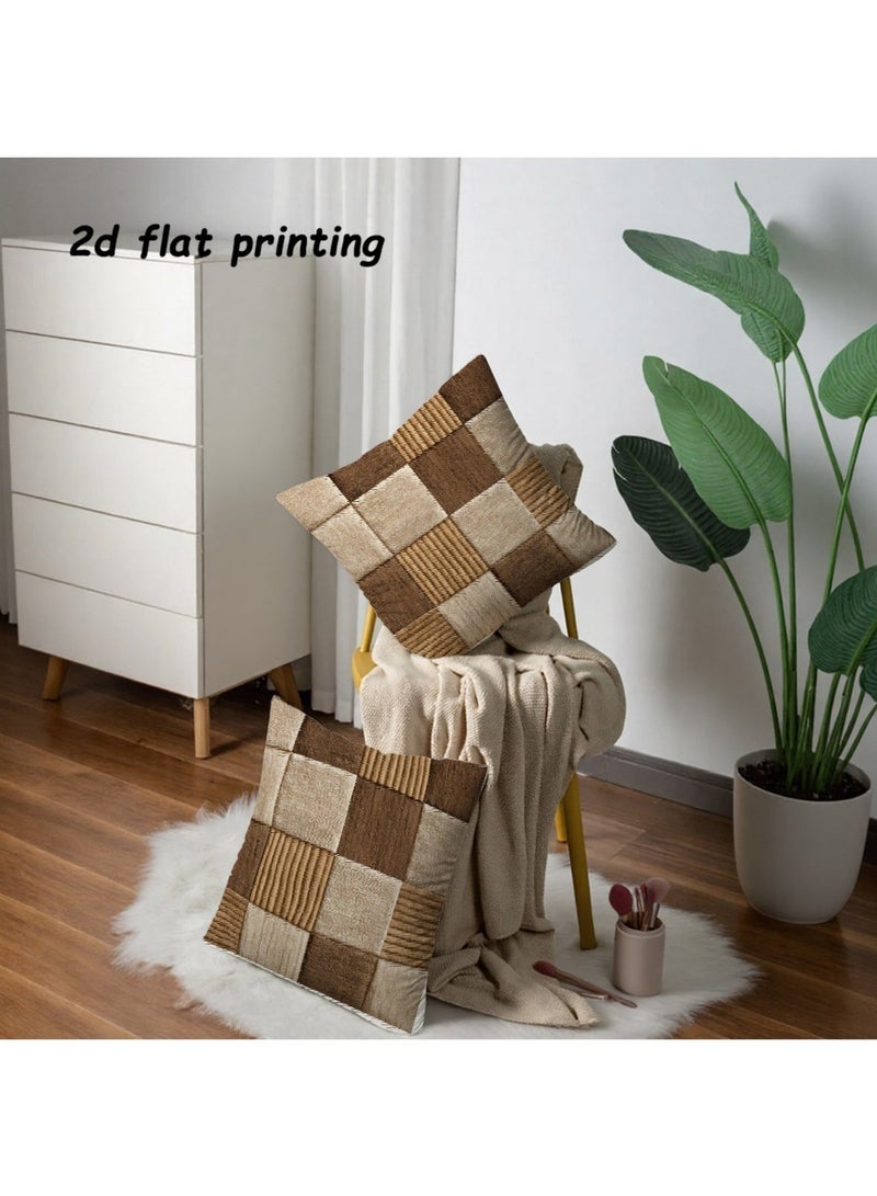 موان كوشن مودرن جلد صناعي 45×45 سم - غطاء وسادة ديكور فاخر للمنزل والريسبشن وغرف المعيشة - Image 5