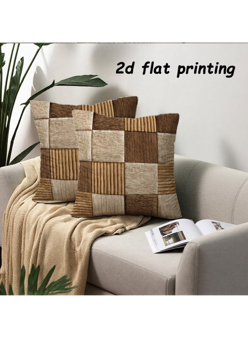 موان كوشن مودرن جلد صناعي 45×45 سم - غطاء وسادة ديكور فاخر للمنزل والريسبشن وغرف المعيشة - Image 3