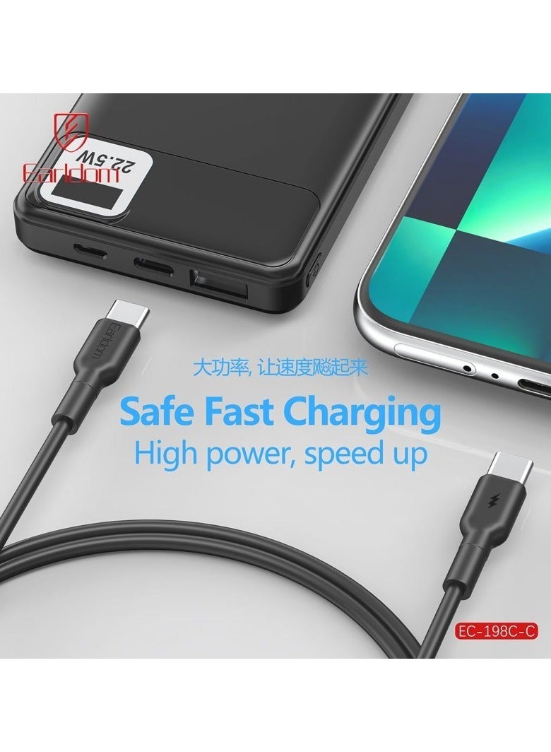 Earldom Ultra Fast 60W Charge Cable USB-C to USB-C 1M For All Devices. - Image 3
