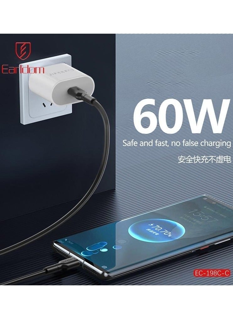 Earldom Ultra Fast 60W Charge Cable USB-C to USB-C 1M For All Devices. - Image 5