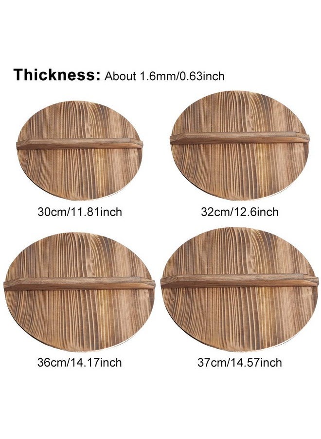 LVOERTUIG Wooden Wok Lid, Round Natural Wood Wok lid Wood Wok Lid With Handle, Lightweight Cedarwood Wok Lid for Stir Fry Pan, Anti-Hot, Anti-Spillover Wooden Kitchen Accessories  - Image 4