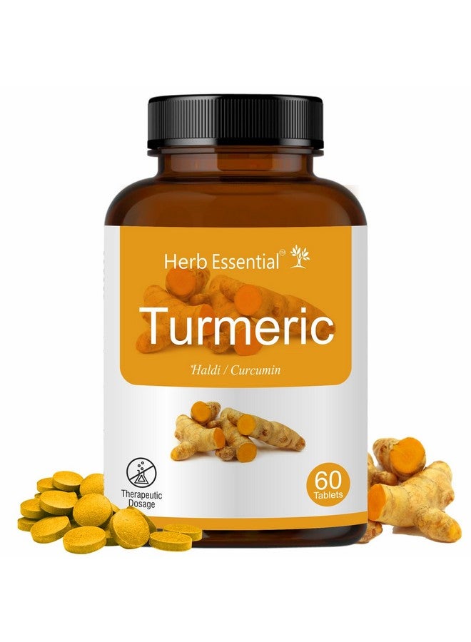 Herb Essential أقراص الكركم الأساسية من الأعشاب، 500 ملغ، 120 قرص | يساعد في تعزيز المناعة | مستخلصات هالدي 100% طبيعية - Image 2