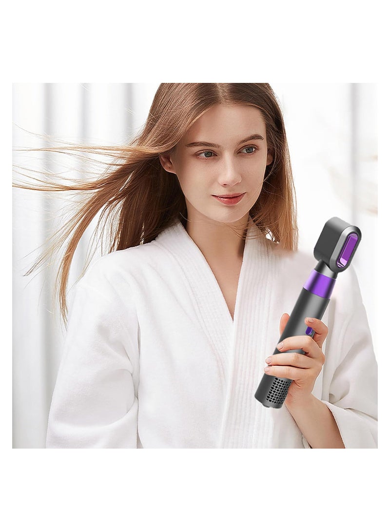 SYOSI Low Noise Hair Dryer, 5-In-1 Hair Styler Tool, High Speed Salon Dryer Tool, Portable Noiseless Design Salon Hair Tool, with Thermo Control Hot Air Blow Dryer Spinning Brush (with Two Curling Irons) - Image 4