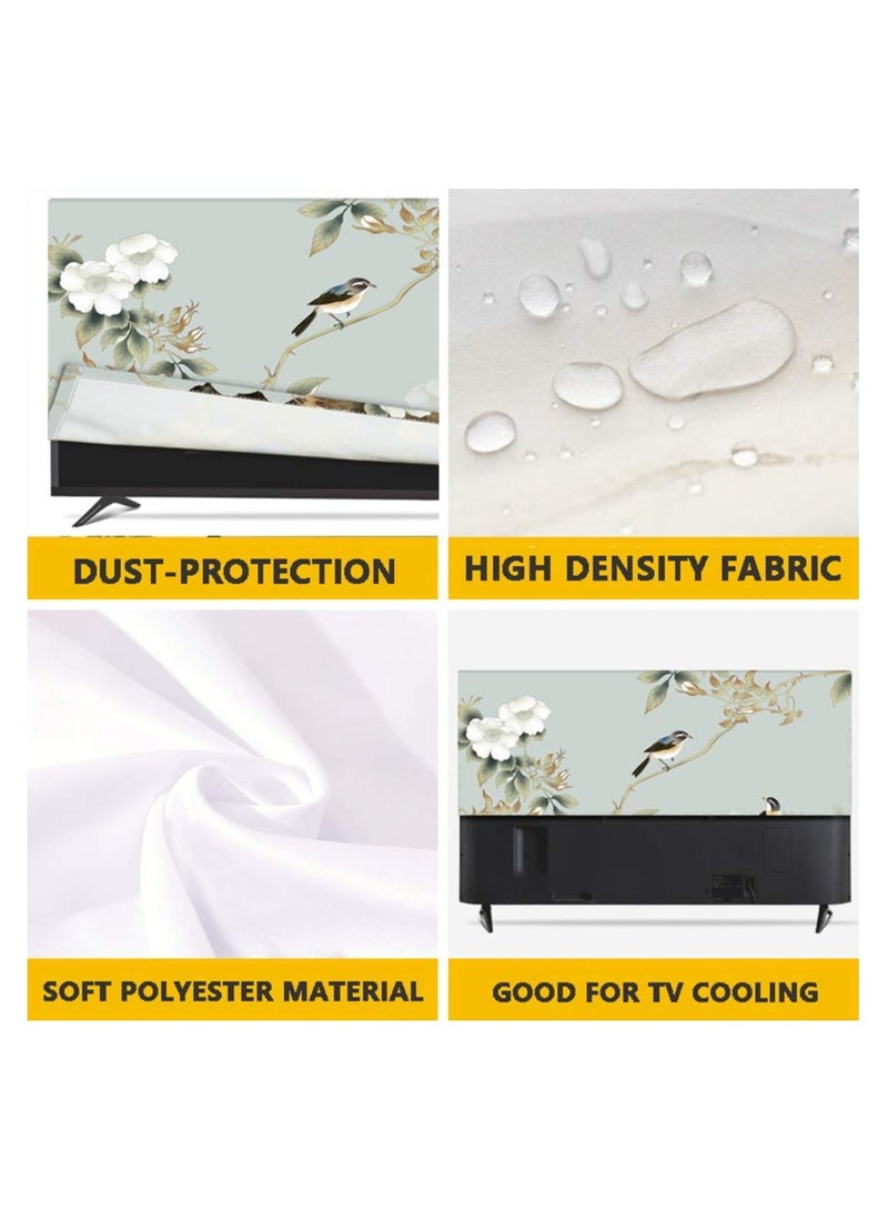 KASTWAVE TV Universal Dust Cover, TV Protection Cover Art Cover Indoor, TV Fabric Waterproof Cover Smooth Soft, Painting Pattern Living Room Decoration Dust Cover for LCD LED Hanging TV, 45-48 Inches - Image 3