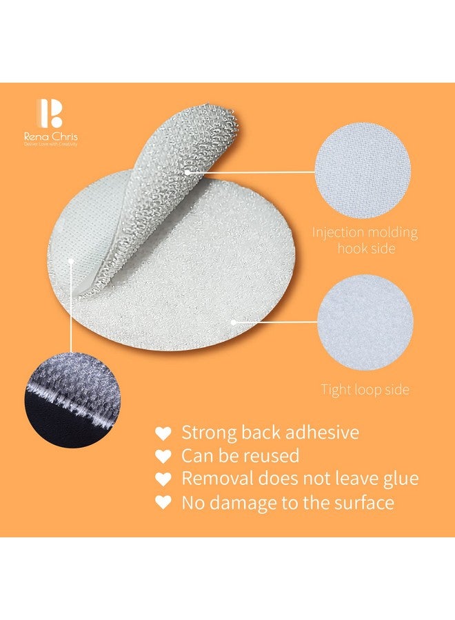 Rena Chris Self Adhesive Dots Strong Adhesive 1400Pcs(700 Pairs) 0.59" Diameter Sticky Nylon Dots Hook & Loop Dots With Waterproof Sticky Glue Tapes Very Suitable For Classroom Office Home - Image 3