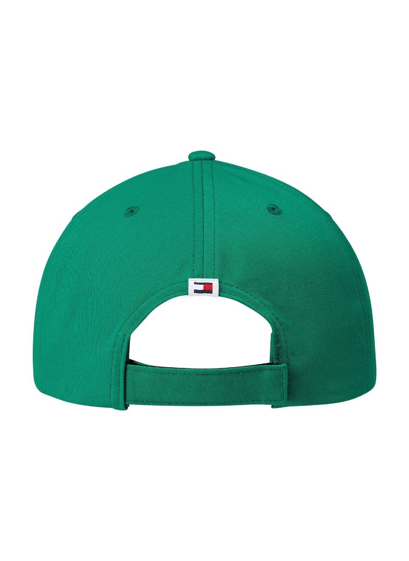 TOMMY HILFIGER - Women's Front Logo Baseball Cap -  Pure organic cotton, Green - Image 1