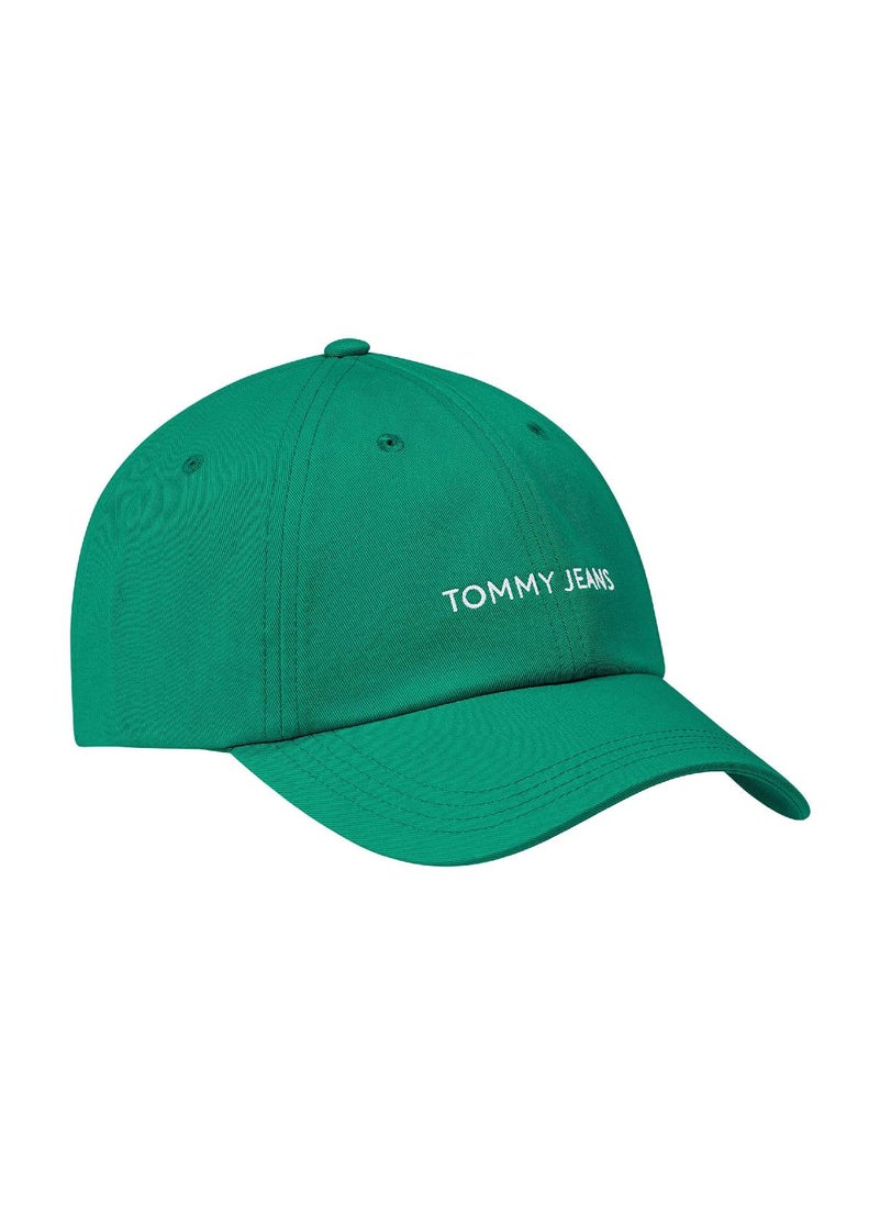 TOMMY HILFIGER - Women's Front Logo Baseball Cap -  Pure organic cotton, Green - Image 1