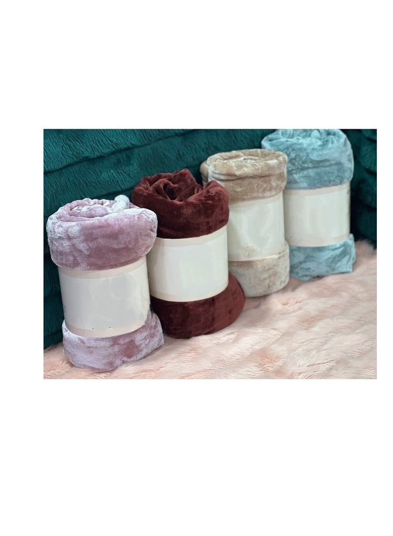 Large Double-Sided Fur Bed Warmer - Luxurious Design & Unparalleled Warmth 220x240cm ST (Baby Blue) - Image 4