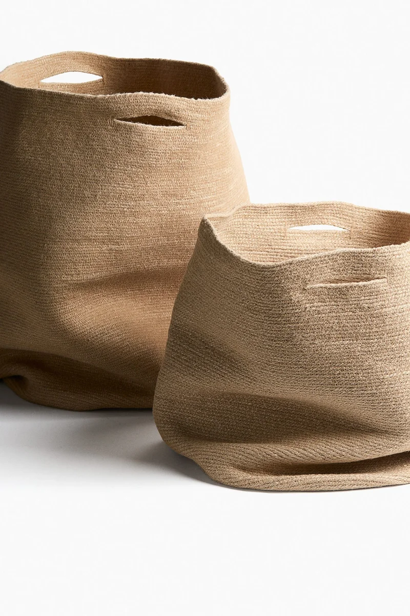 اتش اند ام سلة تخزين من الجوت