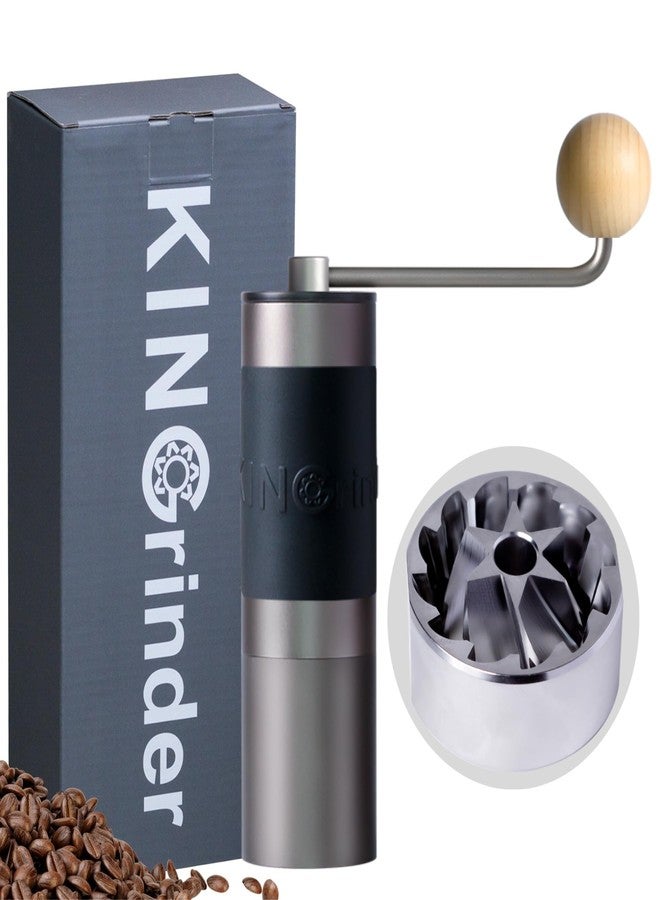 Kingrinder 【Iron Gray】KINGrinder K1 Manual Hand Coffee Grinder with Straight Handle for French Press, Drip, Espresso with Assembly Consistency Stainless Steel Conical Burr Mill, 20-25g Capacity - Image 1