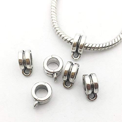 iloveDIYbeads 100g (About 125pcs) Mixed Tibetan Tube, Spacer Bail Bead Hanger Fit Charm European Bracelet Pendant (Antique Silver), 125 - Image 5