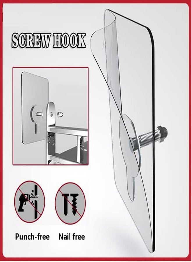 RENVA 12PCS Self Adhesive Nail Hooks for Wall Heavy Duty for Hanging Clock and Photo Frame Transparent Hook (12) - Image 2