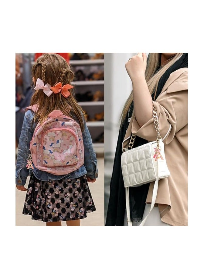 أوزيغالور سلسلة مفاتيح على شكل حروف أبجدية بأحرف أبجدية على شكل فراشة في سلسلة مفاتيح لحقائب يد نسائية للنساء - Image 4