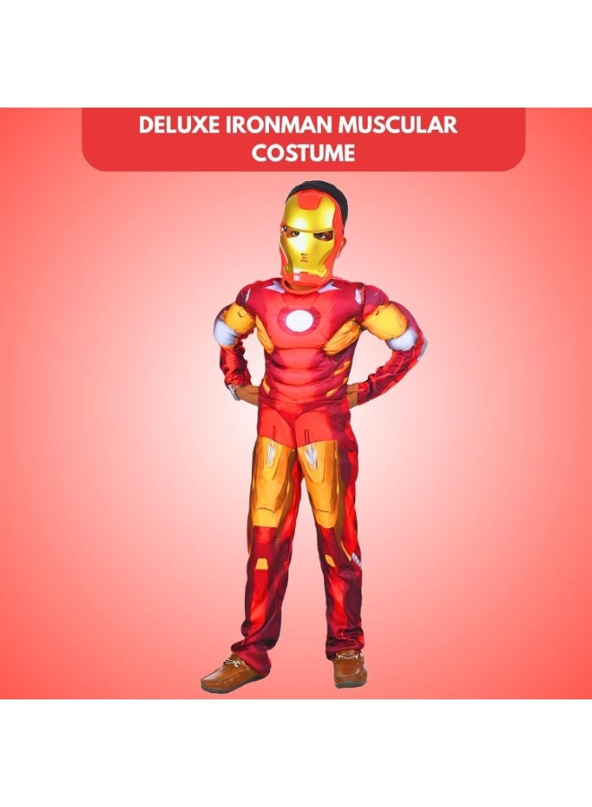 Toy Box Muscle-Chest Iron Man Costume For Kids, Superhero Costume With Mask, Iron Man Suit For Kids - Image 5