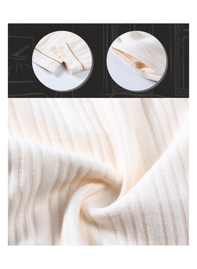 Women's Pajama Set, Cotton Long Seeve Striped Pajama Set Two Pieces of Casual Pajamas - Image 2