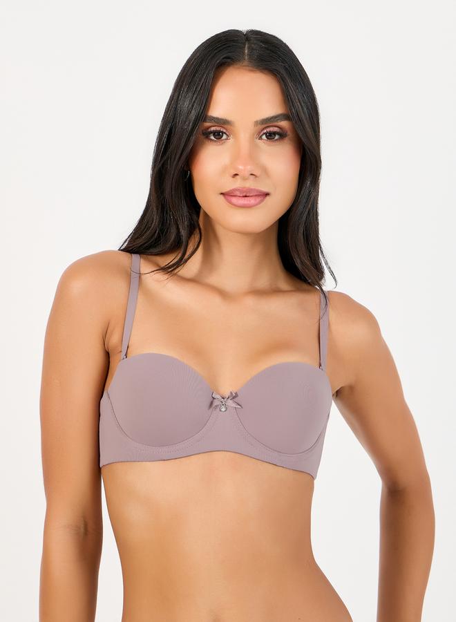 Styli Pack of 2 - Padded Wired Solid Balconette Bra  - Image 2