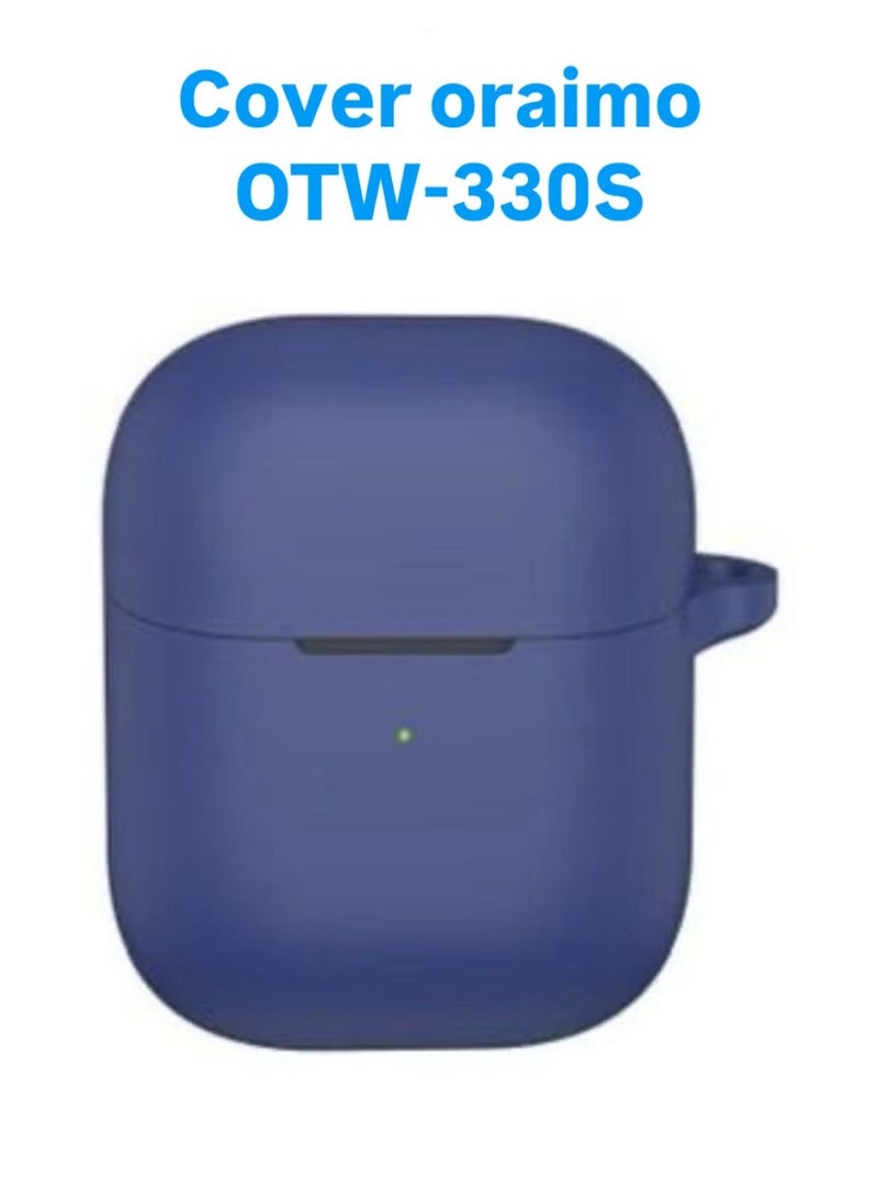 Silicone case for Oraimo FreeBuds Neo OTW-330S headphones - dark blue - Image 1