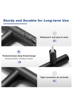 GRKC 5 Pack Black Stainless Steel Cabinet Handles, 150mm Length, for Cabinets and Drawers  - Image 3