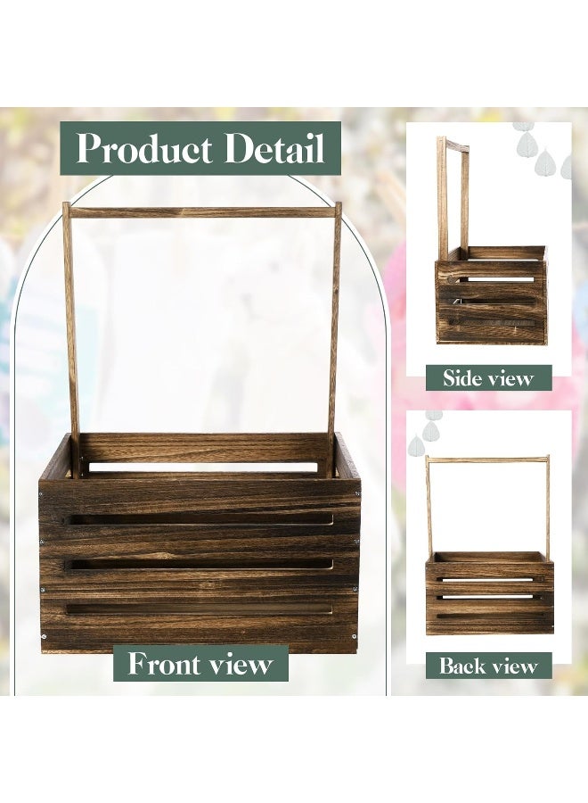 Barydat Large Wooden Baby Shower Crate Closet with Handle and Garland - Image 2