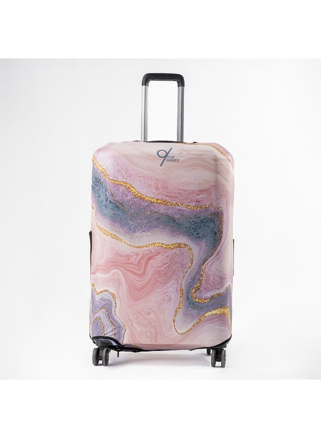 THE NINES LUGGAGE COVER "LUSH PINK MARBLE" -XL (29-32 inch) - Image 1
