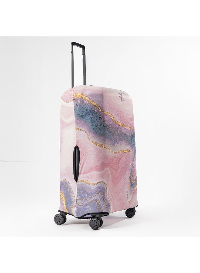 THE NINES LUGGAGE COVER "LUSH PINK MARBLE" -XL (29-32 inch) - Image 2