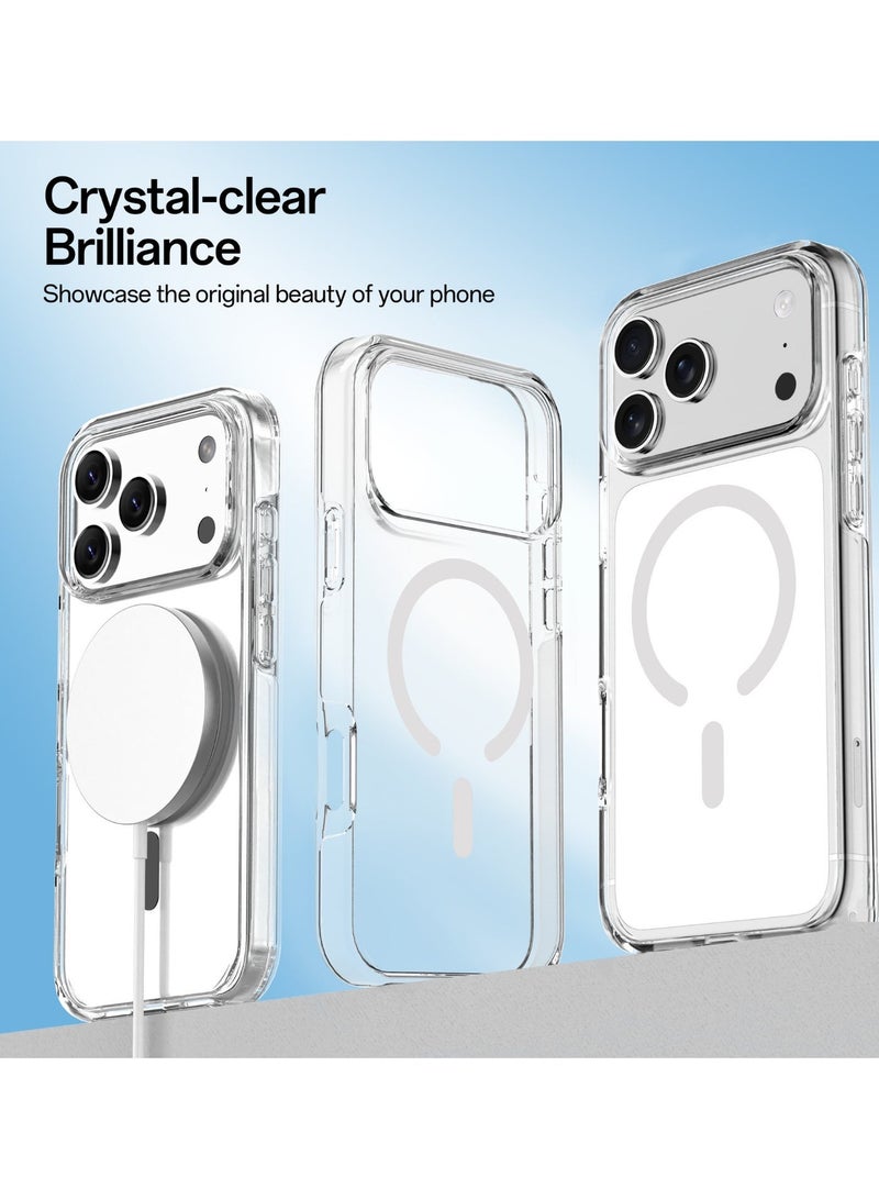 iOsuite 3-in-1 Full Protection Bundle for iPhone 17 Pro – MagSafe Clear Case + HD Tempered Glass Screen Protector + Camera Lens Protector | Military-Grade 8FT Drop Protection | Anti-Yellowing | Wireless Charging Compatible – IP17Pro - Image 5