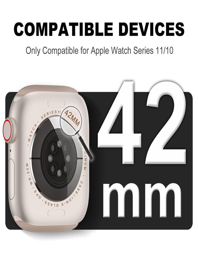 XYF Compatible for Crystal Clear Apple Watch Bands, 46mm Series 10 Bumper Case for Men Women Jelly Sport Cover Strap for iWatch Ultra 2/1 Series 10 9 8 7 SE 6 5 4 3 2 1 (GlitterClear, 46) - Image 3