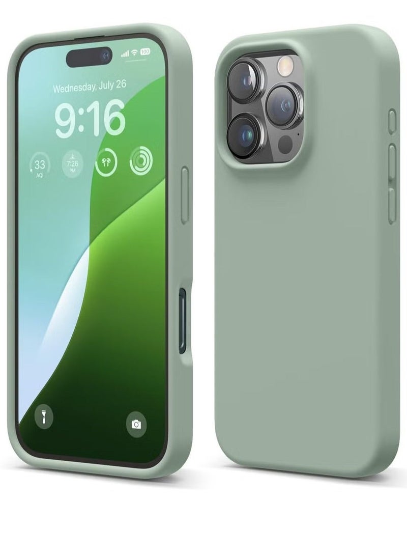 Raxoom Calke Green iPhone 16 Pro Case â€“ Slim Shockproof Full Body Protection with Soft Microfiber Lining, Scratch-Resistant - Image 4