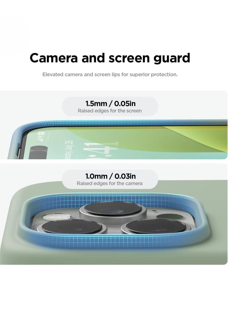 Raxoom Calke Green iPhone 16 Pro Case â€“ Slim Shockproof Full Body Protection with Soft Microfiber Lining, Scratch-Resistant - Image 1