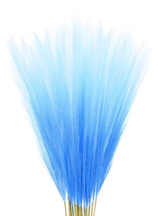 مجموعة M METERXITY المكونة من 20 قطعة من عشب البامباس الصناعي، بطول 21.7 بوصة/55 سم، عشب بامباس صناعي صغير ورقيق، لتزيين المزهريات في المنزل/حفلات الزفاف/المزهريات/المكتب/الحفلات [تدرج أزرق] - Image 1