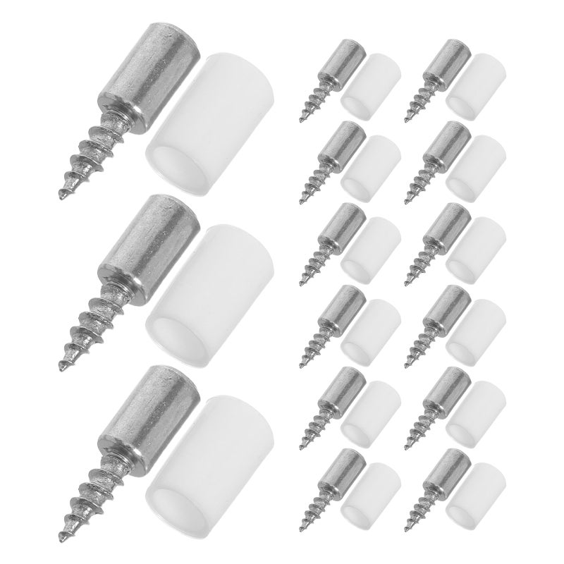 100PCS Self-Tapping Shelf Pegs: Cabinet Shelf Support Pegs with Sleeves - Nickel-Plated Bookcase Pins for Cabinet Furniture and Bookshelves - Image 5
