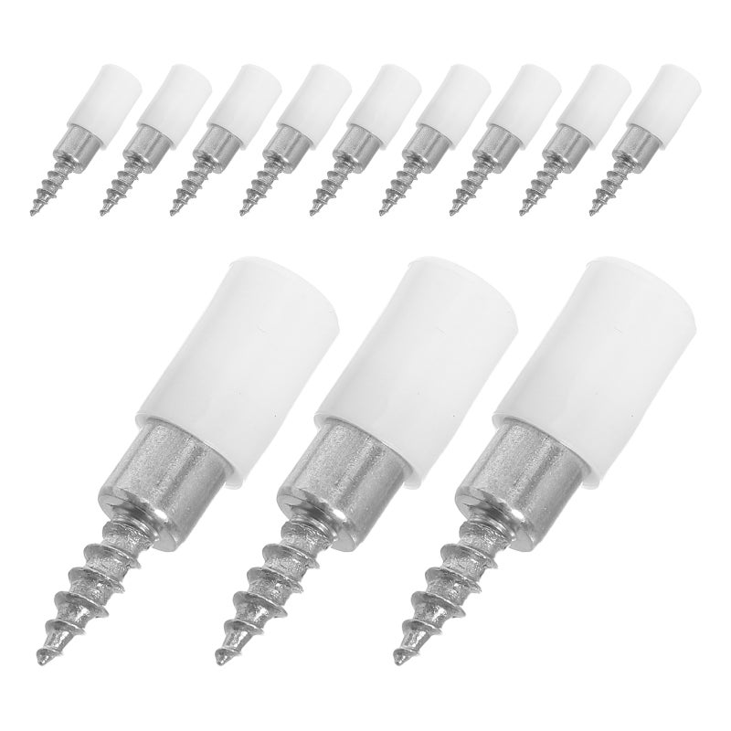 100PCS Self-Tapping Shelf Pegs: Cabinet Shelf Support Pegs with Sleeves - Nickel-Plated Bookcase Pins for Cabinet Furniture and Bookshelves - Image 1