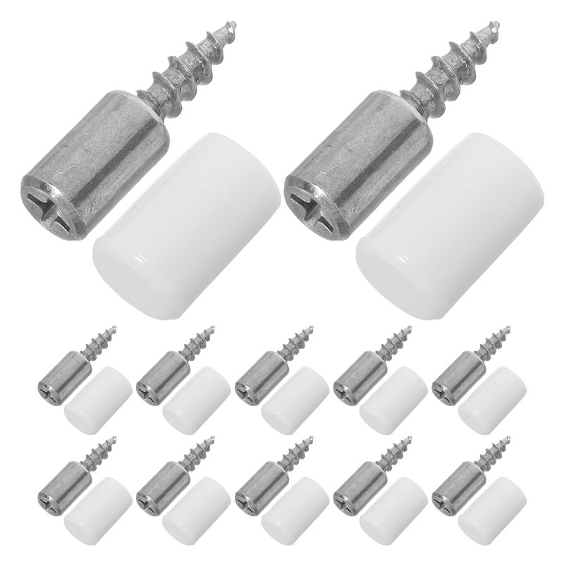 100PCS Self-Tapping Shelf Pegs: Cabinet Shelf Support Pegs with Sleeves - Nickel-Plated Bookcase Pins for Cabinet Furniture and Bookshelves - Image 3