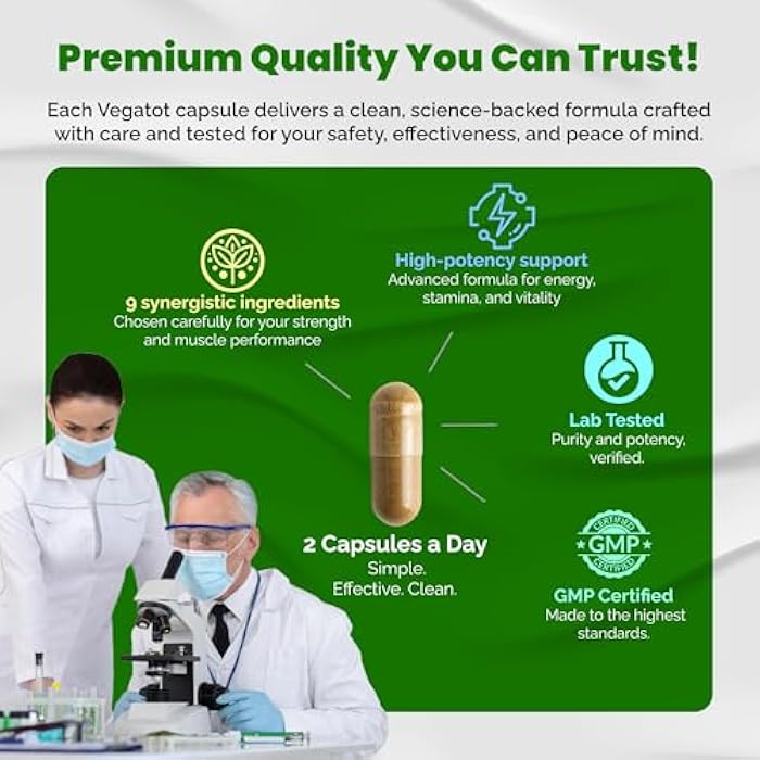 VEGATOT Potency Boosted with Creatine, L-Citrulline, L-Arginine - Promote Energy & Performance - Image 5