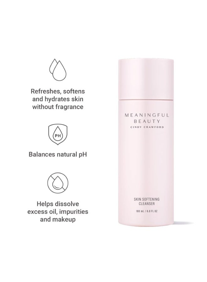 Meaningful Beauty Skin Softening Cleanser (Non-Foaming, Oil Free, Fragrance Free Wash), 6 Fl Oz - Image 3