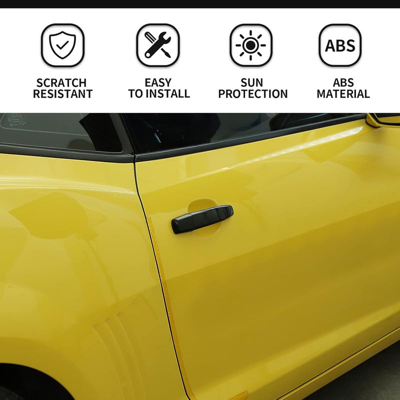 Hoolcar غطاء مقبض الباب الخارجي هولكار لسيارة شيفروليه كامارو 2010-2015، أسود (2 قطعة) - Image 3