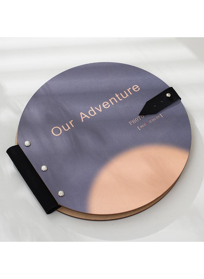 Bluejw Creative DIY Wooden Round Photo Album Album Children's Growth Album Cartoon New Album - Image 1