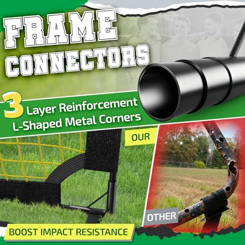 Happy Jump 7x5 FT & 5x3.6 FT Portable Soccer Goal for Youth Players Ages 6–14, Large-Frame Design Built for Long-Term Development, Easy Setup for Backyard, Park or School Training - Image 3