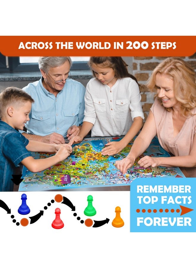 QUOKKA Board Game 1 to 10 Players - Learning, Educational - Geography, World - 100 Question Cards, Top Facts - Indoor, Outdoor - Kids, Teens, Adults, Family - Image 4